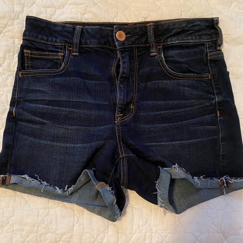 High waisted jean shorts!